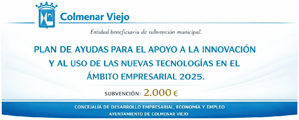 Información de una ayuda del Ayuntamiento de Colmenar Viejo